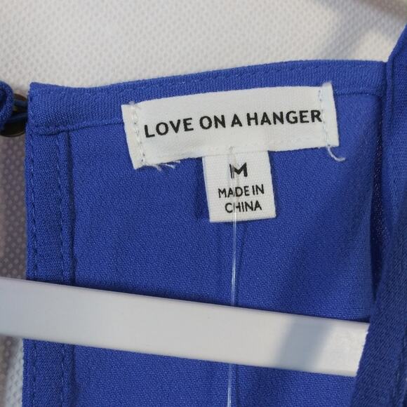 Love On A Hanger Blue Embroidered Tank Top Size M - Picture 5 of 5